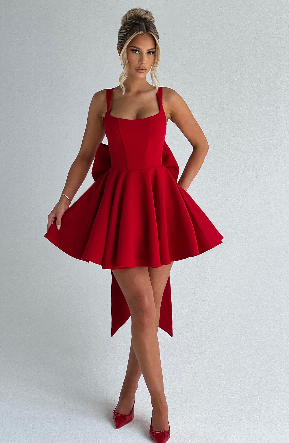 Ruella Mini Dress in Red
