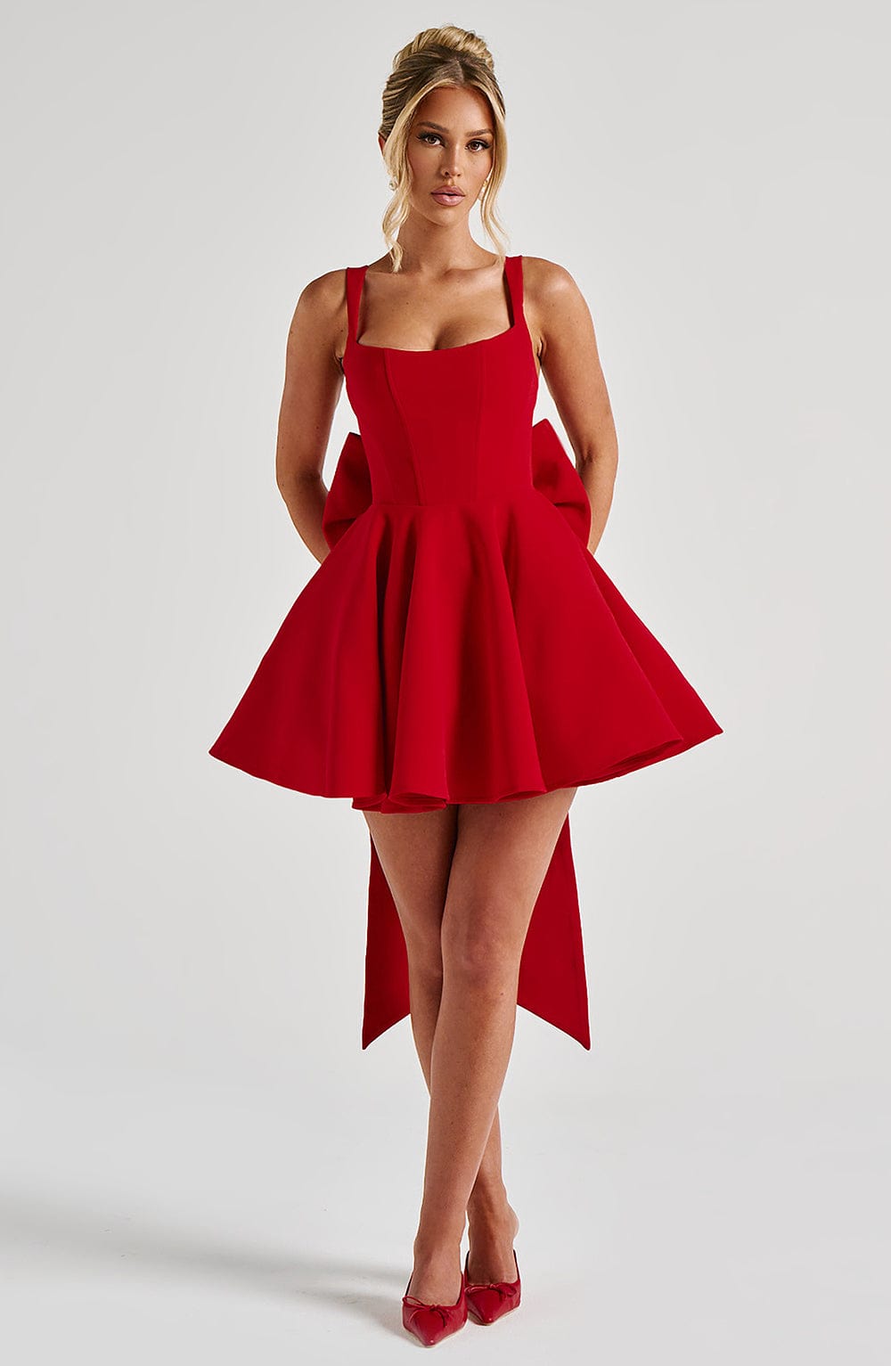 Ruella Mini Dress in Red