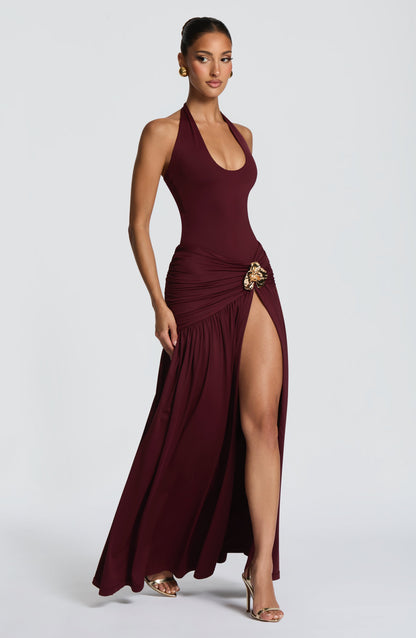 Sairina Maxi Skirt in Cherry Lacquer