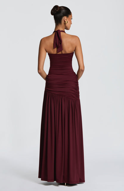 Sairina Maxi Skirt in Cherry Lacquer
