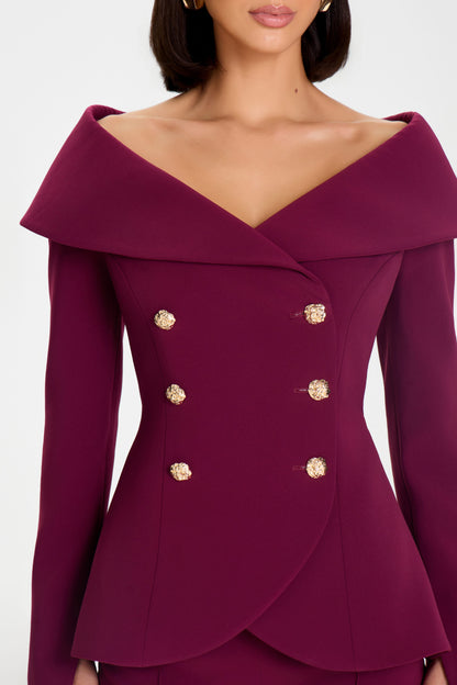 ABIGAIL BURGUNDY BLAZER