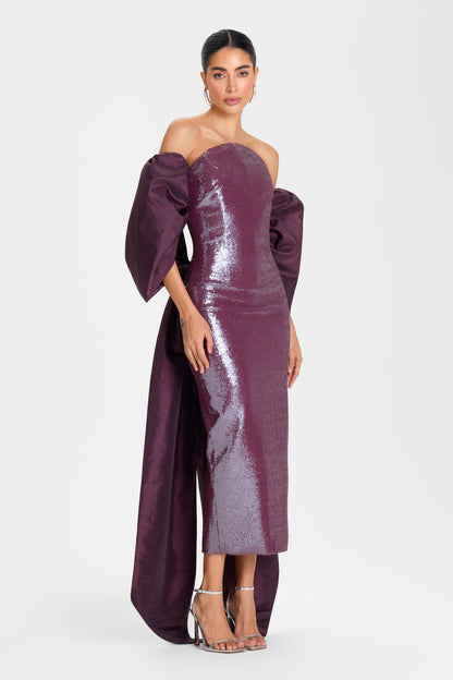 LAYLA BURGUNDY DRESS