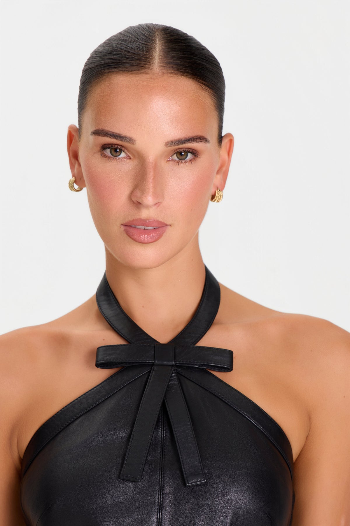 HARLOW BLACK LEATHER DRESS