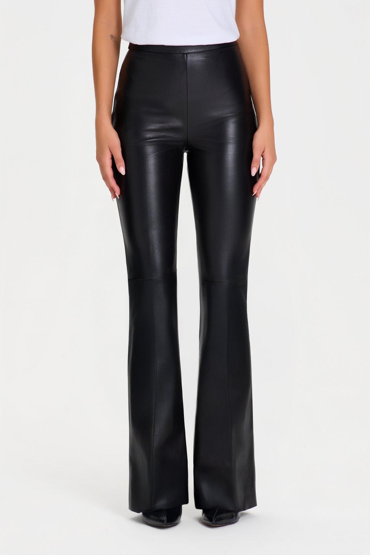 JESSIE BLACK LEATHER TROUSERS