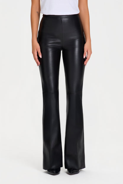 JESSIE BLACK LEATHER TROUSERS