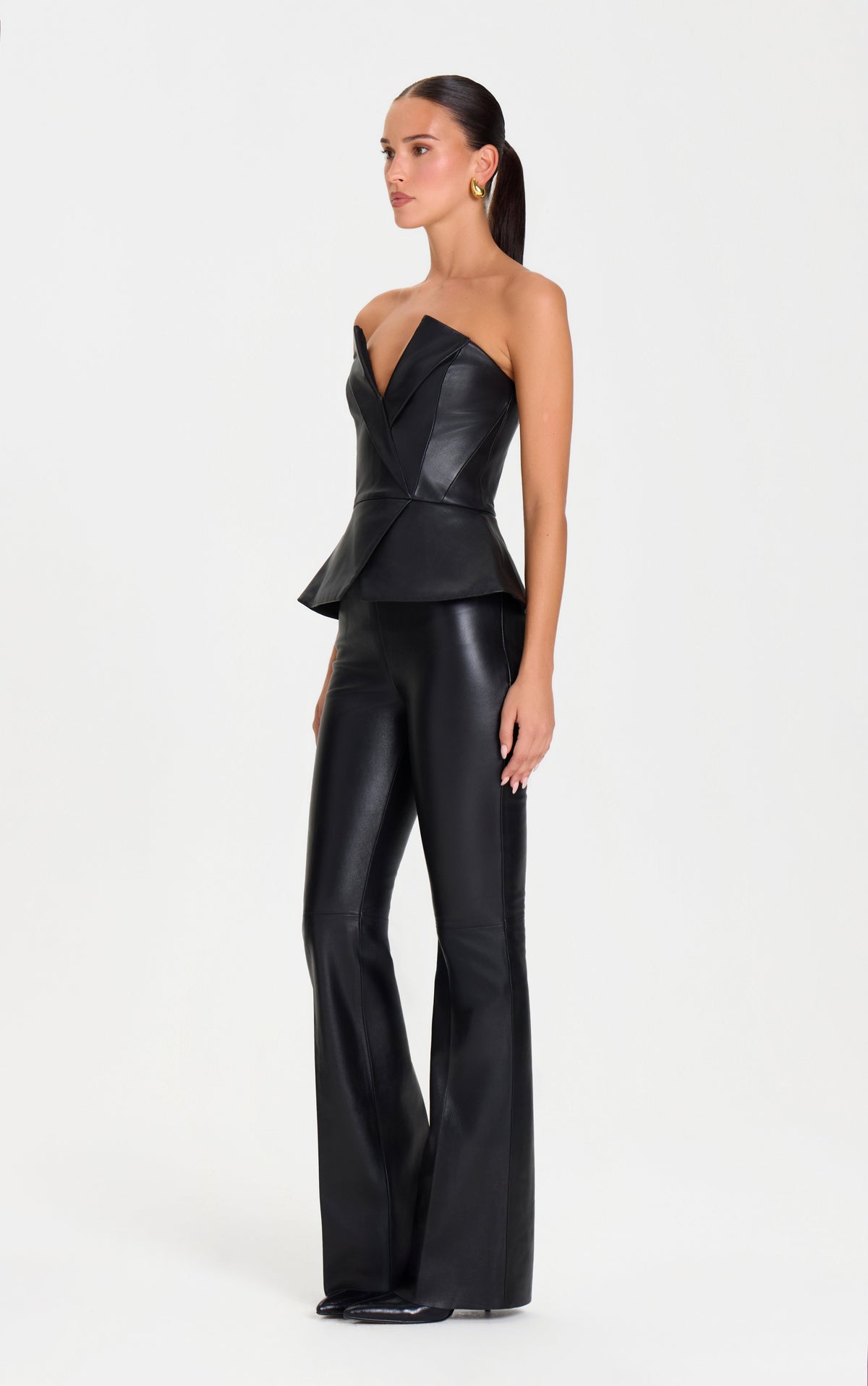 Ella Black Leather Top